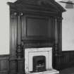 Interior.
Detail of dining room fireplace.