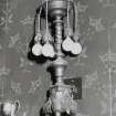 Dining room, detail of electric lamp