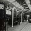 Photographic copy of glass negative showing Interior. Power Station, air compressors and high-speed engines (2) (2654w)