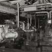 Interior.
View of steam powered circulating pumps.