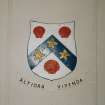 Detail of Millport coat of arms in billiard room (council chamber)