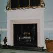 Interior. Detail of drawing room painted timber and gesso fireplace