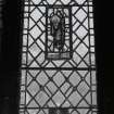 Interior. first floor Detail of N stair stained glass window