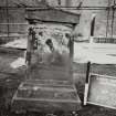 View of  headstone with triangular top.  Inscription damaged.
Insc: "To the memory...er...of...Young...of George Young  who died 11th Feb 1858. "
Largs Parish Churchyard no 23

