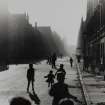 Glasgow, General street scenes.
General view of street full of children playing.