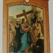 Painting of second station of the cross, detail