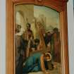 Painting of third station of the cross, detail