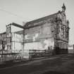 Glasgow, 468 Ballater Street, St Mungo's Halls.
View from South with buildings behind halls demolished and area fenced off.