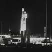 Glasgow, Bellahouston Park, 1938 Empire Exhibition, Tower of Empire.
General view of Empire Tower at night.
NMRS Survey of Private Collection, Thomas Tait.