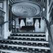 Interior. Main foyer, view of stair and landing from west