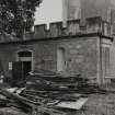 Glasgow, Broomfield Road, Balgray Tower.
View from North of lower portion.
