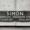 Castlebank Street, Meadowside Granary
View of 'Simon' grain handling plant nameplate on Meadowside Quay