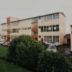 View of main 3 storey classroom block from Southwest