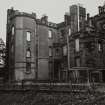 Glasgow, Castlemilk House.
View of North wall of stair tower and armoury.
