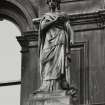 Glasgow, 55 Cranston Street, Western Police Building.
Detail of statue surmounting porch on West facade.