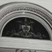 Glasgow, 55 Cranston Street, Western Police Building, interior.
Detail of first floor apartment, West wall, detail of painted panel containing arms of city of Glasgow, with the words 'Let Glasgow Flourish'.