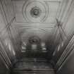 Glasgow, 55 Cranston Street, Western Police Building, interior.
General view of ceiling in West apartment, first floor.