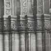 Glasgow, 500 Crown Street, St. Ninians Wynd Church.
Detail of impost band of central portal on South elevation.