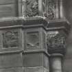 Glasgow, 500 Crown Street, St. Ninians Wynd Church.
Detail of impost band and capitals of West window, on South elevation.