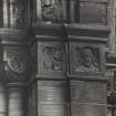 Glasgow, 500 Crown Street, St. Ninians Wynd Church.
Detail of impost band and capitals of West window, on South elevation.