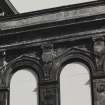 Glasgow, 10 Craigpark, Regent Place Church.
Detail of West facade windows, tympanum and cornice.