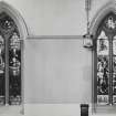 Glasgow, 71, 73 Claremont Street, Trinity Congregational Church, interior.
Detail of stained glass windows in East wall.
