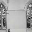 Glasgow, 71, 73 Claremont Street, Trinity Congregational Church, interior.
Detail of stained glass windows in West wall.