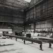 Glasgow, Dunn Street, Sir William Arrol's Dalmarnock Iron Works, interior.
General view of machine shop and patterns.
