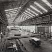 Glasgow, Dunn Street, Sir William Arrol's Dalmarnock Iron Works, interior.
General view of preparation shop from West.

