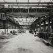 Glasgow, Dunn Street, Sir William Arrol's Dalmarnock Iron Works, interior.
General view of empty fabrication bay from South.

