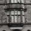 Glasgow, 253 Duke Street, Eastern District Hospital.
Detail of bay window and sign; 'Duke Street Hospital'.