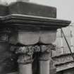 Detail of column capitals and masonry pier above NW abutment