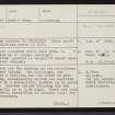 NB90 SW & NW, Ordnance Survey index card, page number 1, Recto
