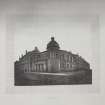Glasgow, Copland Road and 505 Govan Raod, St Columba's UP Church
Photocopy of general view from North taken from 'United Presbyterian Churches in Glasgow' edited by J Logan Aikman DD, 1875.