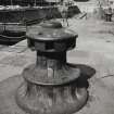 Glasgow, 18 Clydebrae Street, Govan Graving Docks.
General view of hydraulic capstan, South-East end, of no.3 graving dock.