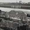 Glasgow, 18 Clydebrae Street, Govan Graving Docks.
General elevated view from South of workshop by graving dock no.1.