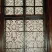 Glasgow, 1030-1048 Govan Road, Shipyard Offices, interior
View of leaded window in manager's dining room.