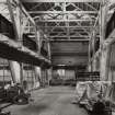 Glasgow, 1048 Govan Road, Fairfield Engine Works, interior
General view of aisle and roof structure.