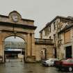 View of 'clock' entrance arch from SSW