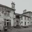 View of courtyard buildings from NW