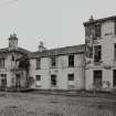 View of courtyard buildings from SW