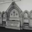 Interior. 
Detail of W entrance hall war memorial.