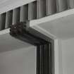 Interior. 
Detail of plaster cornice and console bracket.