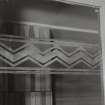 Interior. 
Detail of etched glass panel.