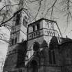 View from SW showing steeple and entrance.