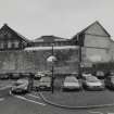 View from W of rear of building
