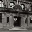 Glasgow, Kingarth Street, Hutchesons Grammer School.
View of main North Entrance, with Coat of Arms above door.