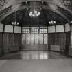 Glasgow, 52-56 Langside Drive, interior.
General view of ground floor reception room, from West.