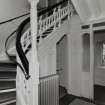 Glasgow, 52 Langside Drive, interior.
General view of ground floor staircase from South.