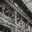 Glasgow, Govan, Linthouse Engine Works, interior.
Detail of stanchion head and roof supports.